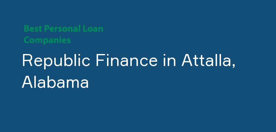 Republic Finance in Alabama, Attalla