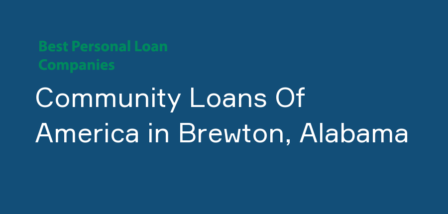 Community Loans Of America in Alabama, Brewton