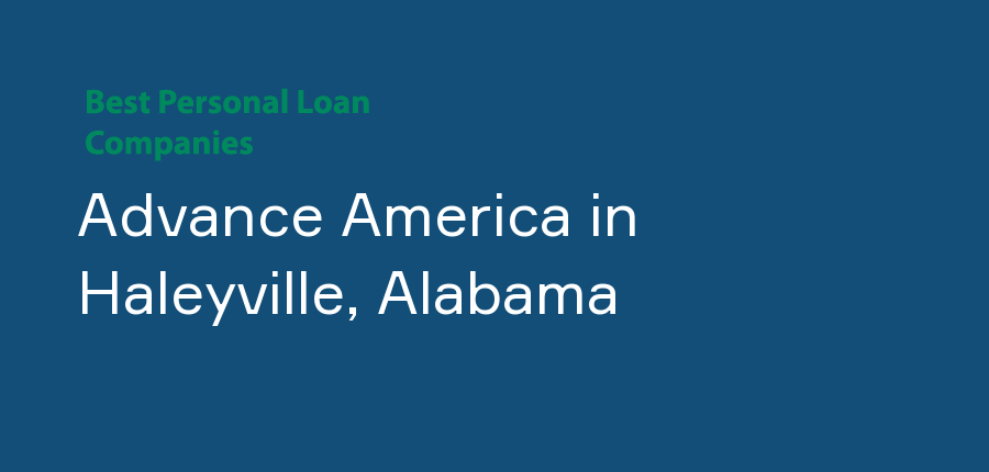 Advance America in Alabama, Haleyville