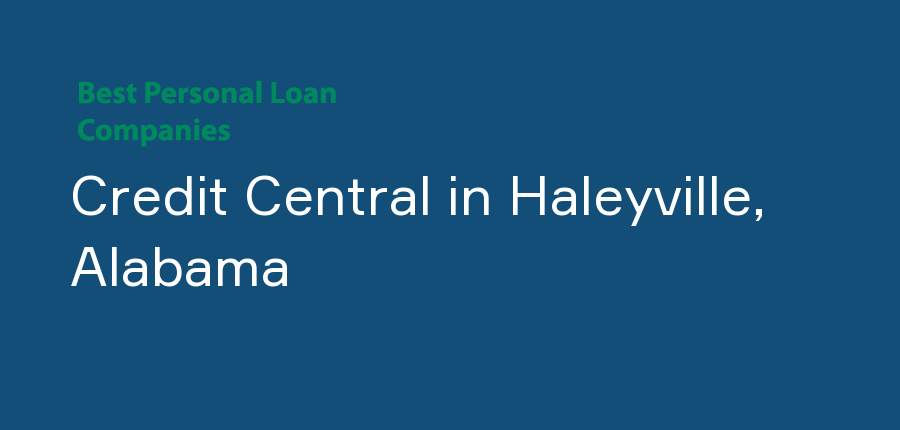 Credit Central in Alabama, Haleyville