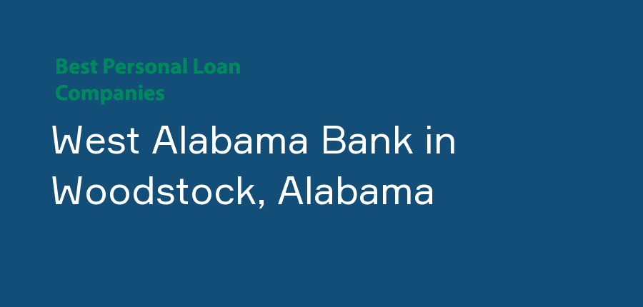 West Alabama Bank in Alabama, Woodstock