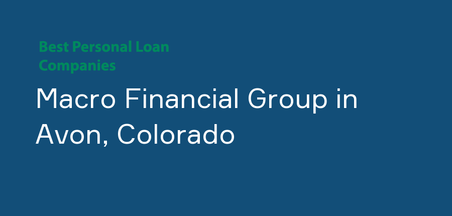 Macro Financial Group in Colorado, Avon