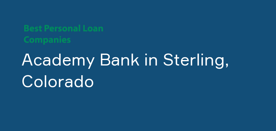 Academy Bank in Colorado, Sterling