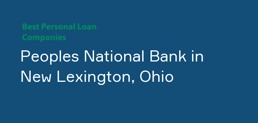 Peoples National Bank in Ohio, New Lexington