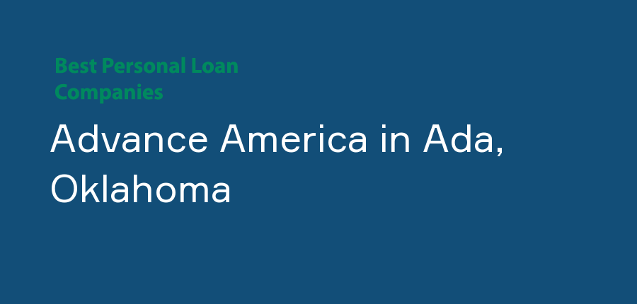 Advance America in Oklahoma, Ada