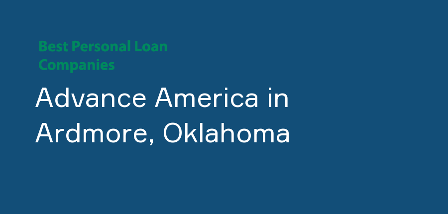 Advance America in Oklahoma, Ardmore