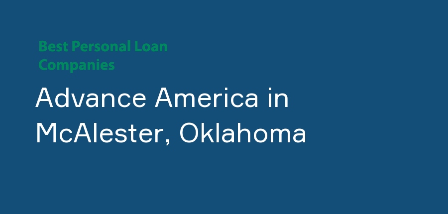 Advance America in Oklahoma, McAlester