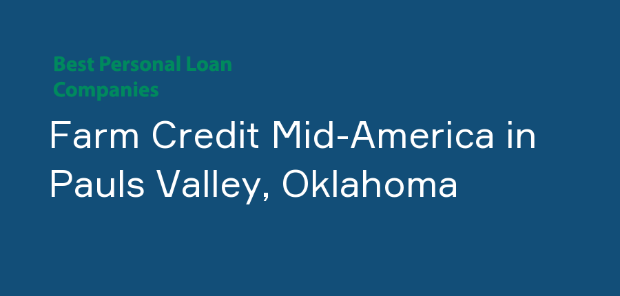 Farm Credit Mid-America in Oklahoma, Pauls Valley