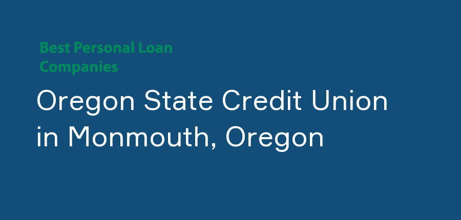 Oregon State Credit Union in Oregon, Monmouth