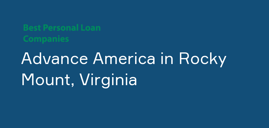 Advance America in Virginia, Rocky Mount