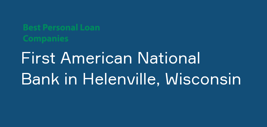 First American National Bank in Wisconsin, Helenville